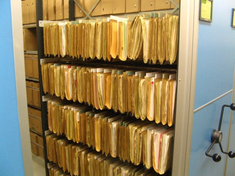 Archiefkast met laterale berging