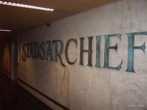 Belettering stadsarchief