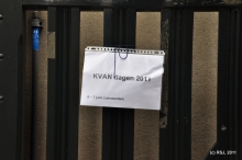 Bordje van de KVAN-dagen in Leeuwarden